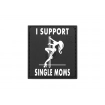I Support Single Mums (SWAT), Morale Patches are velcro patches designed to offer a bit of flair and humour, ideal for mounting on bags, tactical vests, or pretty much anywhere there's a spare section of velcro