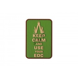 Keep Calm EDC Patch (Green), Morale Patches are velcro patches designed to offer a bit of flair and humour, ideal for mounting on bags, tactical vests, or pretty much anywhere there's a spare section of velcro