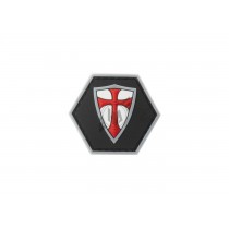 Recte Faciendo Shield Red, Morale Patches are velcro patches designed to offer a bit of flair and humour, ideal for mounting on bags, tactical vests, or pretty much anywhere there's a spare section of velcro