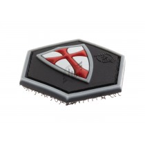 Recte Faciendo Shield Red, Morale Patches are velcro patches designed to offer a bit of flair and humour, ideal for mounting on bags, tactical vests, or pretty much anywhere there's a spare section of velcro