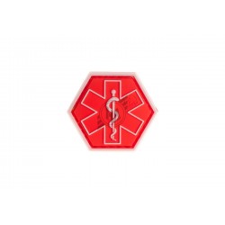 Paramedic Hexagon Patch (Red), Morale Patches are velcro patches designed to offer a bit of flair and humour, ideal for mounting on bags, tactical vests, or pretty much anywhere there's a spare section of velcro
