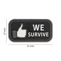 We Survive (Like) JTG, Morale Patches are velcro patches designed to offer a bit of flair and humour, ideal for mounting on bags, tactical vests, or pretty much anywhere there's a spare section of velcro