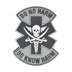 Emerson Gear Do No Harm Patch, Morale Patches are velcro patches designed to offer a bit of flair and humour, ideal for mounting on bags, tactical vests, or pretty much anywhere there's a spare section of velcro